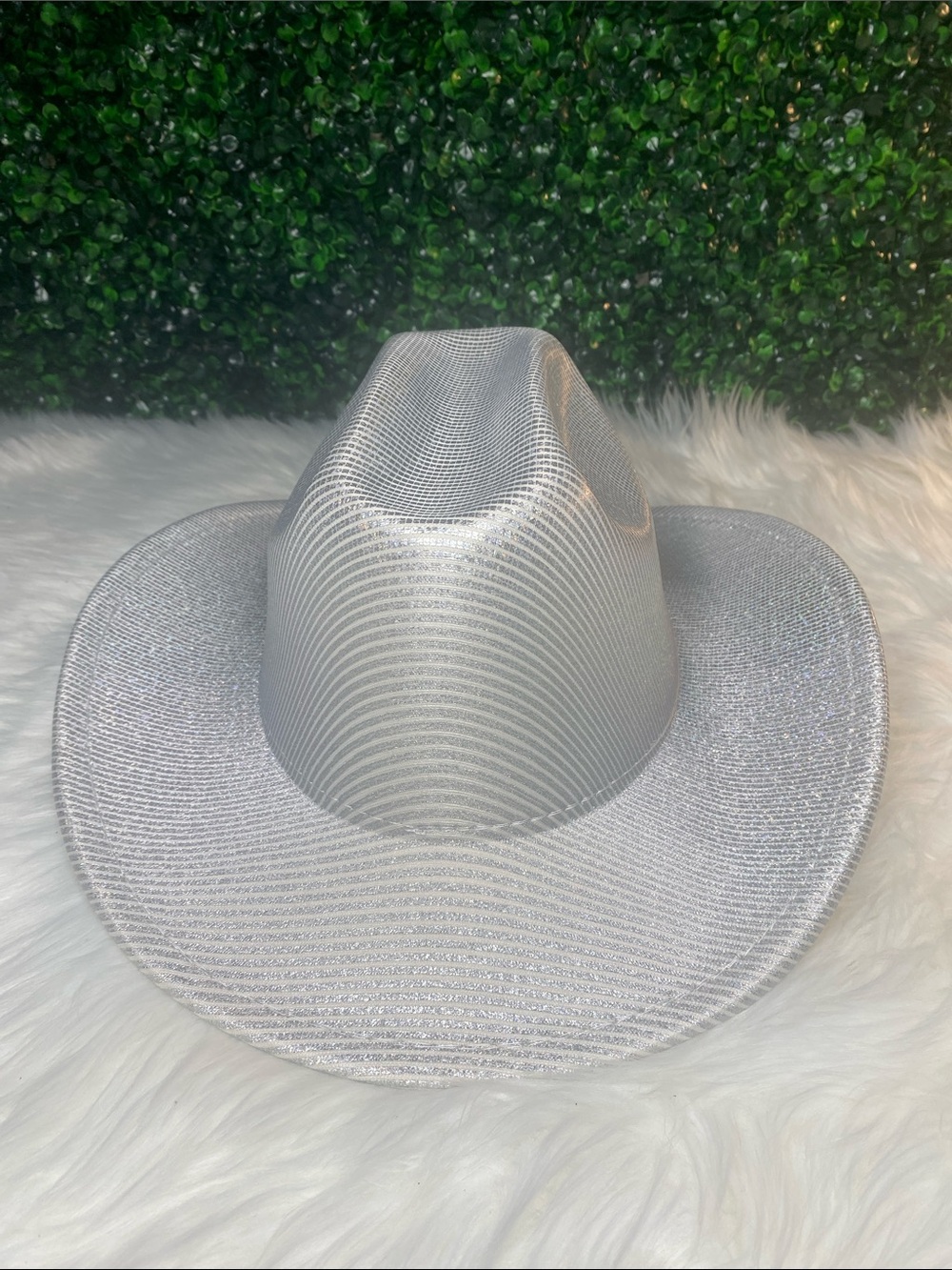 Silver Women's Metallic Like Cowboy Hat - Stylish Shine
